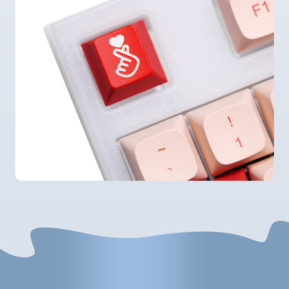 Novelty PC Finger Heart Love Cherry profile dip dye Laser pbt keycap for keyboard ESC r1 1x Red Black Yellow Novelty PC Finger Heart Love Cherry profile dip dye Laser pbt keycap for keyboard ESC r1 1x Red Black Yellow
