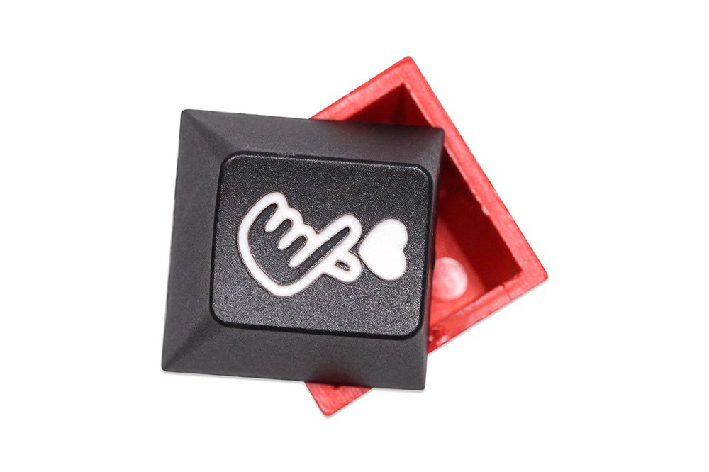 Novelty PC Finger Heart Love Cherry profile dip dye Laser pbt keycap for keyboard ESC r1 1x Red Black Yellow Novelty PC Finger Heart Love Cherry profile dip dye Laser pbt keycap for keyboard ESC r1 1x Red Black Yellow