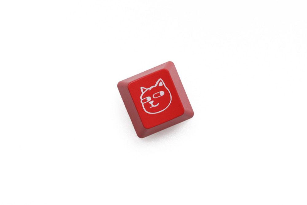 Novelty Shine Through Keycaps ABS Etched back lit black red r1 ESC Doge dog head puppy Novelty Shine Through Keycaps ABS Etched back lit black red r1 ESC Doge dog head puppy