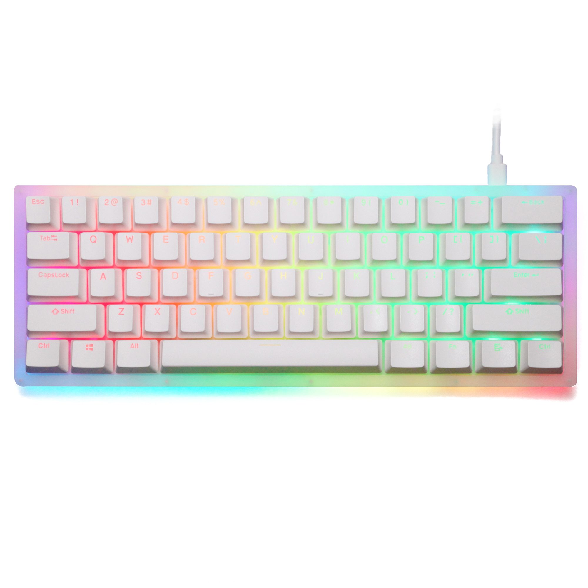 INKC 87 key Mechanical Keyboard 80% 87 TKL PCB Acrylic CASE hot swappable switch support lighting effects with RGB switch led