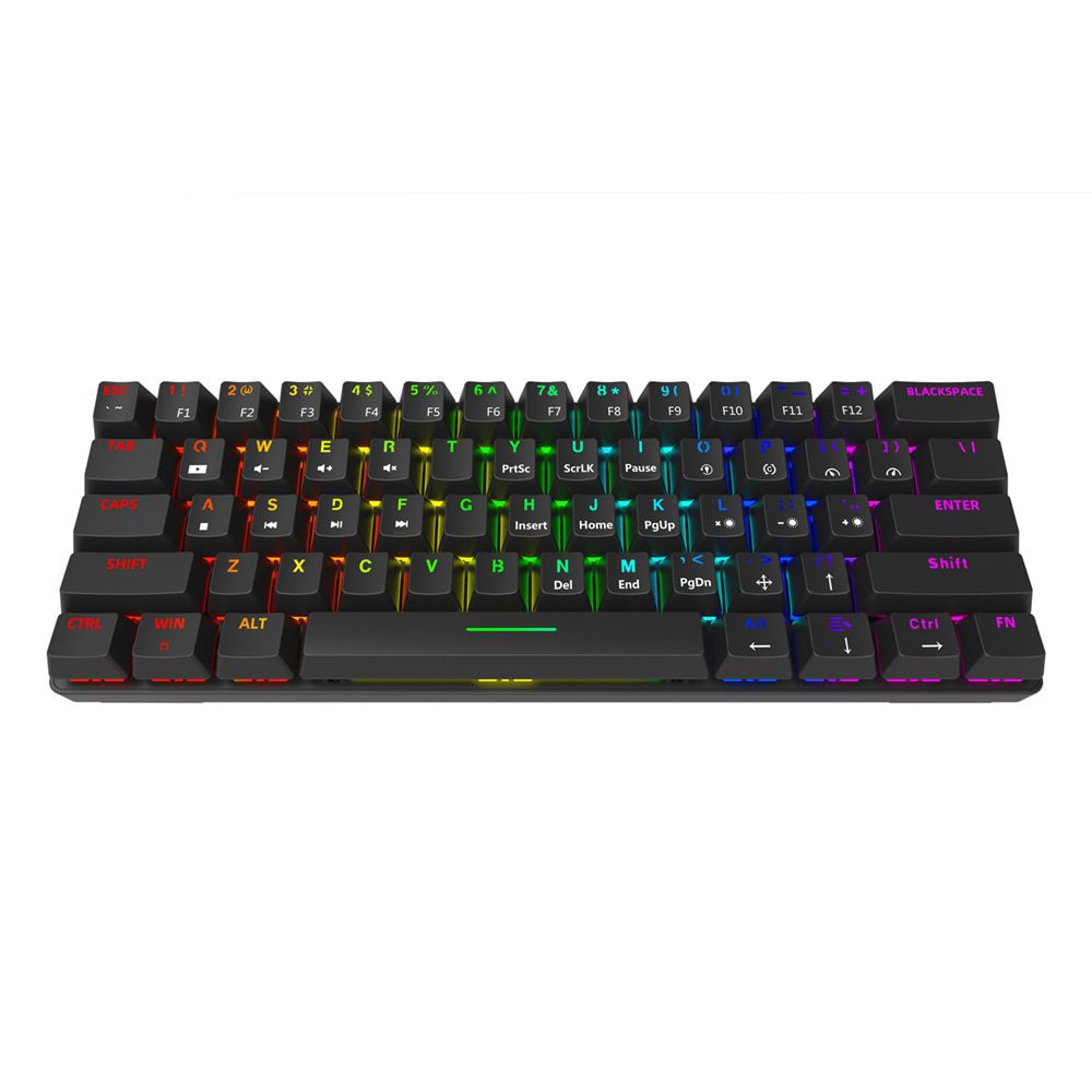 INKC 87 key Mechanical Keyboard 80% 87 TKL PCB Acrylic CASE hot swappable switch support lighting effects with RGB switch led