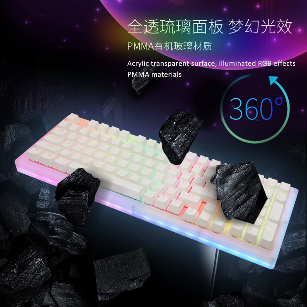 Womier 98 key K98 Mechanical Keyboard 98 PCB CASE hot swappable switch support lighting effects with RGB switch led Womier 98 key K98 Mechanical Keyboard 98 PCB CASE hot swappable switch support lighting effects with RGB switch led