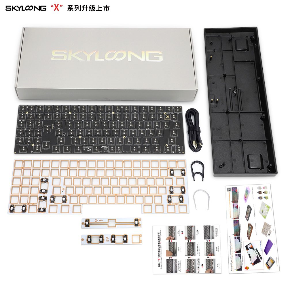 gk96 gk96x gx96lx hot swappable Custom Mechanical Keyboard Kit rgb switch leds type c software programmable balck white case gk96 gk96x gx96lx hot swappable Custom Mechanical Keyboard Kit rgb switch leds type c software programmable balck white case