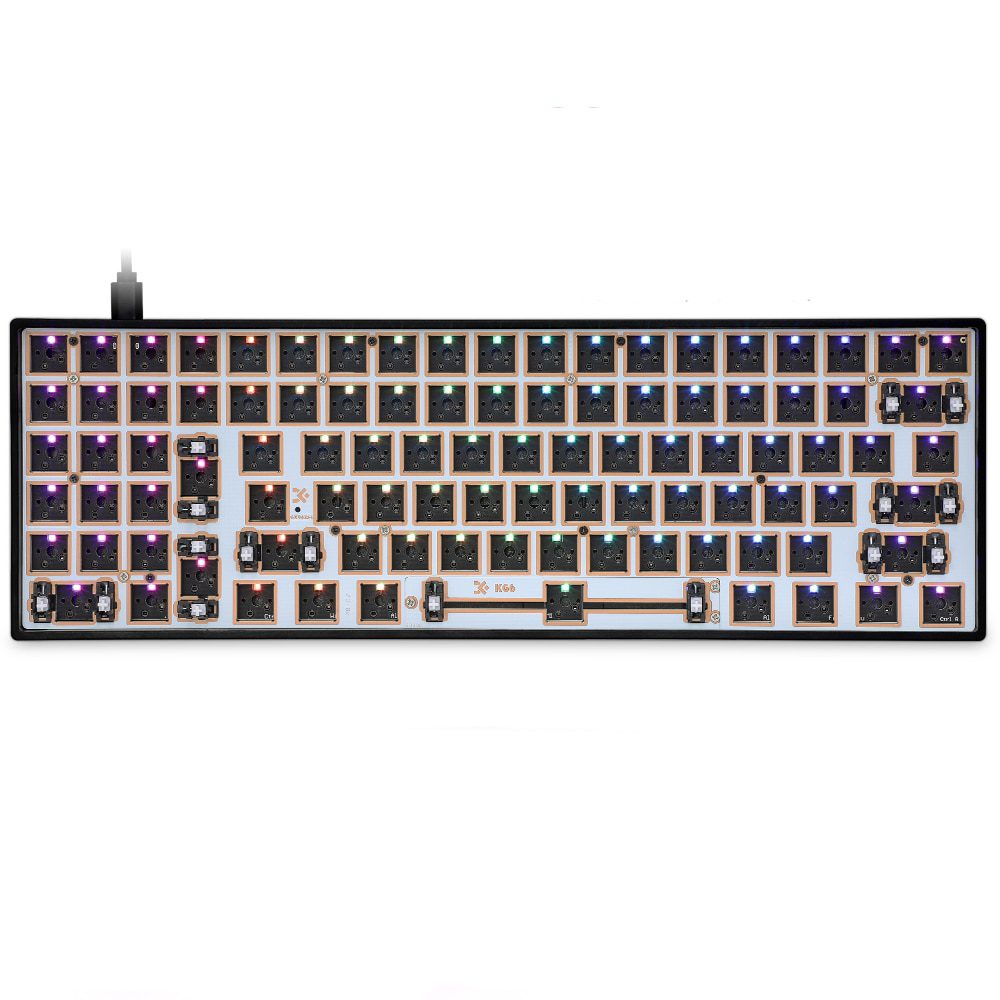 gk96 gk96x gx96lx hot swappable Custom Mechanical Keyboard Kit rgb switch leds type c software programmable balck white case gk96 gk96x gx96lx hot swappable Custom Mechanical Keyboard Kit rgb switch leds type c software programmable balck white case