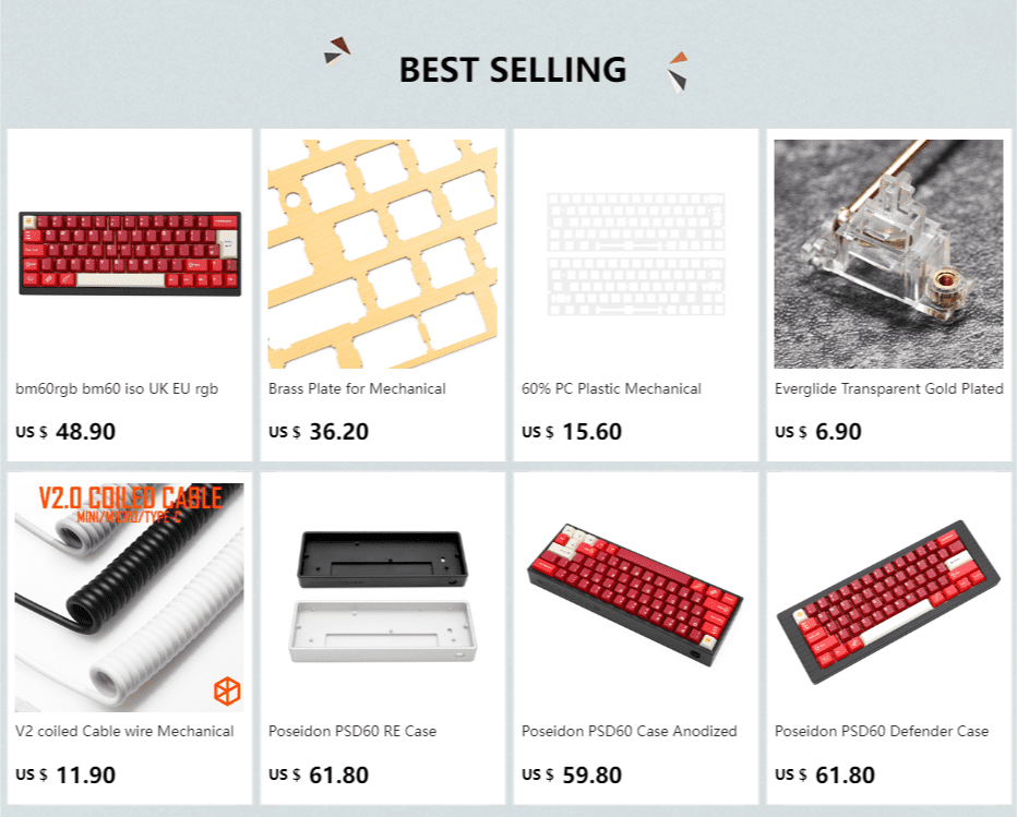 bm60 iso bm60rgb UK EU rgb 60% gh60 hot swappable Custom Mechanical Keyboard qmk firmware rgb underglow type c  PCB programmed