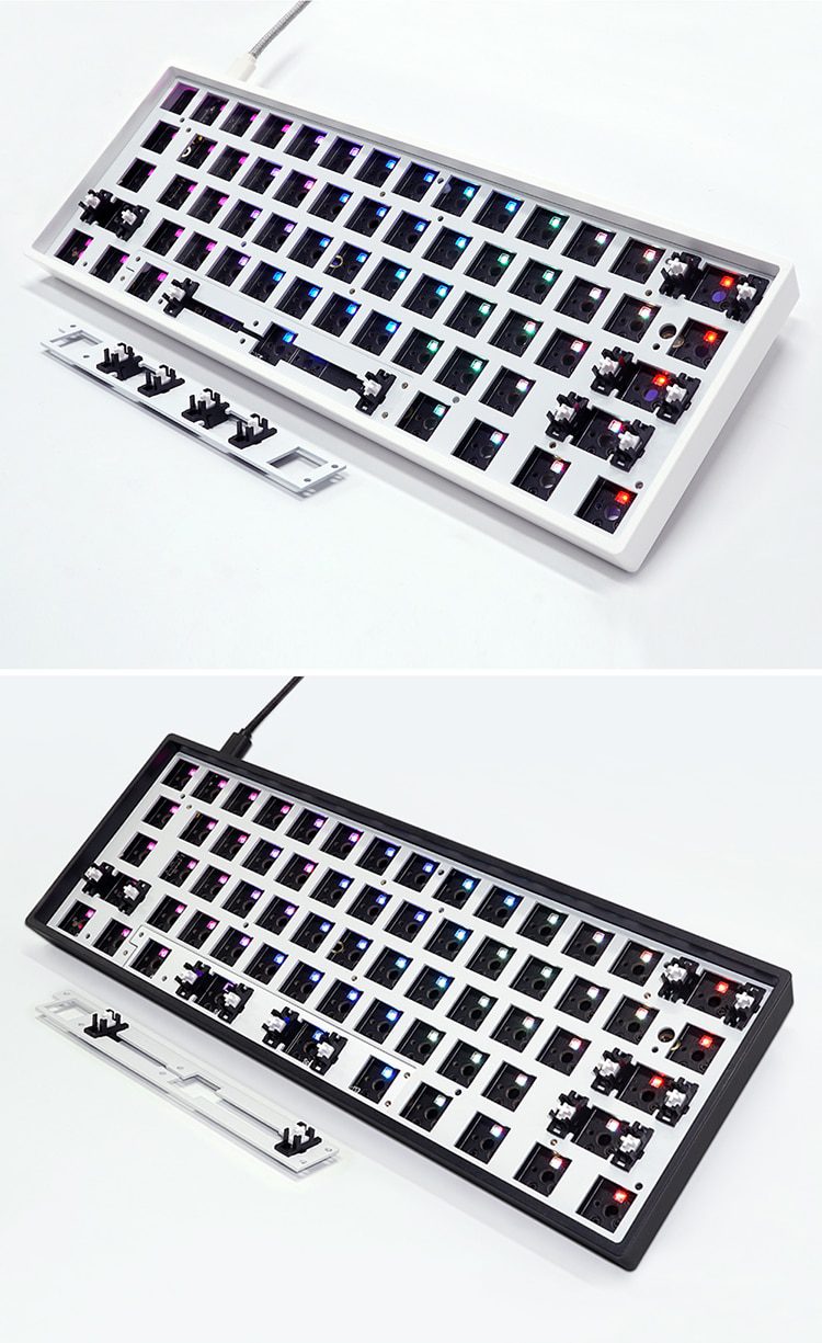 gk61x gk61 60% mechanical keyboard rgb switch led hot swapping socket type c pcb case with split spacebar software program gk61x gk61 60% mechanical keyboard rgb switch led hot swapping socket type c pcb case with split spacebar software program