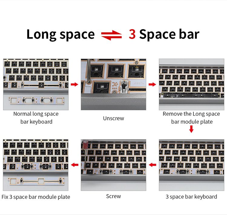 gk61x gk61 60% mechanical keyboard rgb switch led hot swapping socket type c pcb case with split spacebar software program gk61x gk61 60% mechanical keyboard rgb switch led hot swapping socket type c pcb case with split spacebar software program