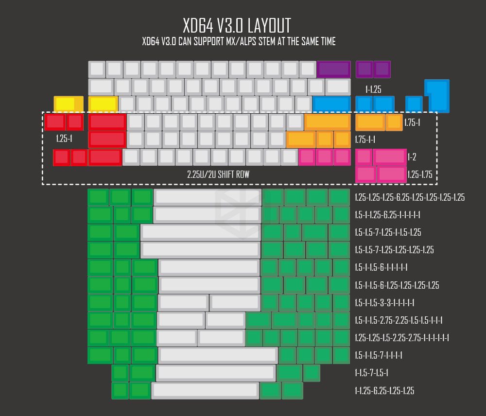 xd60 xd64 3.0 PCB Mechanical Keyboard Kit underglow RGB GH60 60% programmable mx alps stem split spacebar type c xd60 xd64 3.0 PCB Mechanical Keyboard Kit underglow RGB GH60 60% programmable mx alps stem split spacebar type c
