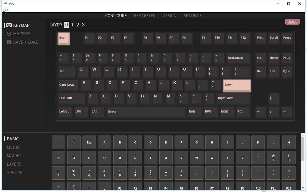 bm80 bm80rgb 80% rgb hot swappable Custom Mechanical Keyboard PCB programmed full rgb switch underglow type c qmk VIA firmware