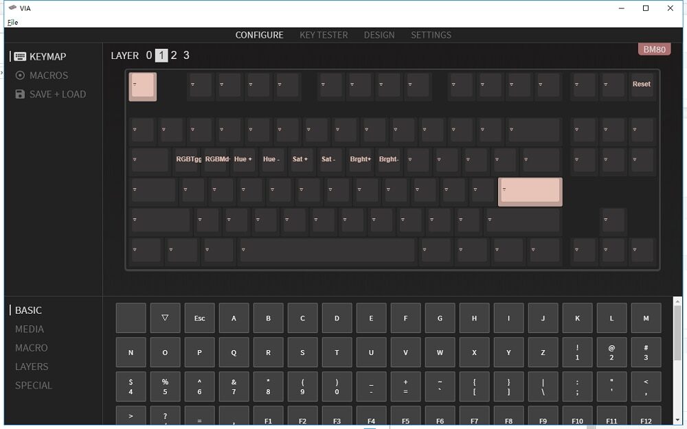 bm80 bm80rgb 80% rgb hot swappable Custom Mechanical Keyboard PCB programmed full rgb switch underglow type c qmk VIA firmware