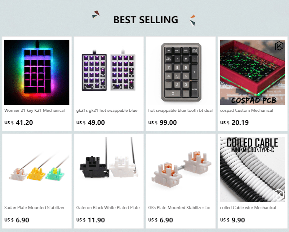 Womier 21 key K21 Mechanical Keyboard kit 20% Numpad PCB CASE hot swappable switch support lighting effects with RGB switch led