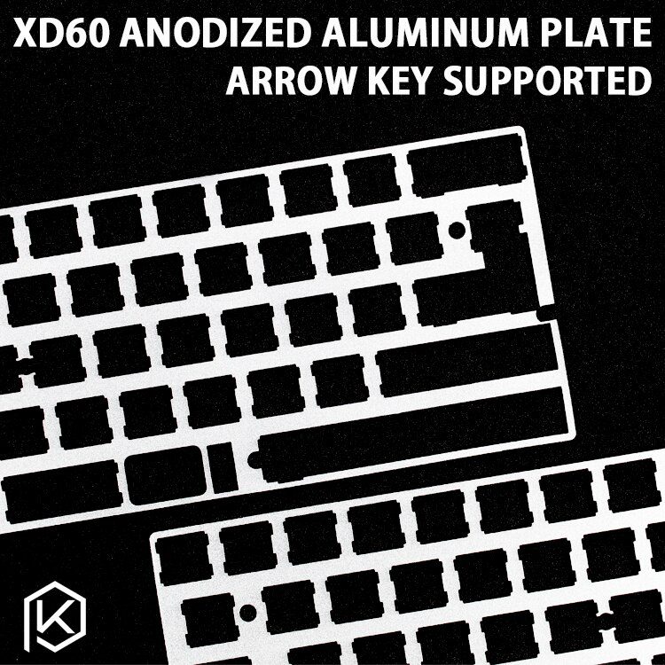 60% Aluminum Mechanical Keyboard Plate support xd60 xd64 gh60 silver color 60% Aluminum Mechanical Keyboard Plate support xd60 xd64 gh60 silver color