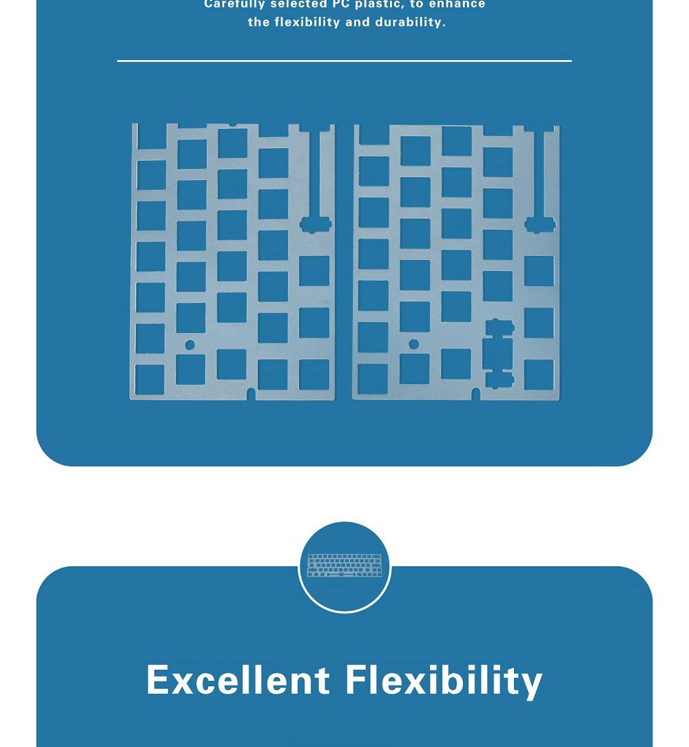 60% PC Plastic Mechanical Keyboard Plate 1,5mm thickness support xd60 xd64 gh60 BM60 ISO with arrow key Transparent Clear color 60% PC Plastic Mechanical Keyboard Plate 1,5mm thickness support xd60 xd64 gh60 BM60 ISO with arrow key Transparent Clear color