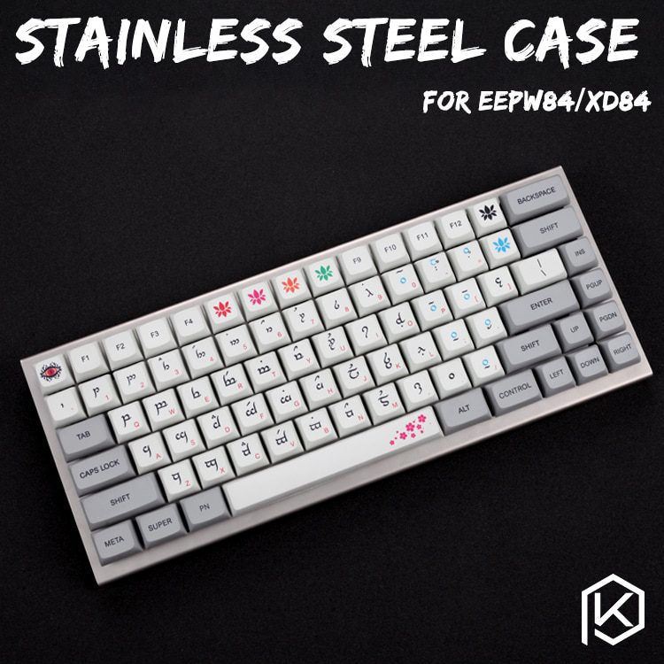 stainless steel bent case for xd84 eepw84 75% custom keyboard enclosed case upper and lower case stainless steel bent case for xd84 eepw84 75% custom keyboard enclosed case upper and lower case