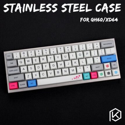 stainless steel case for xd60 xd64 gh60 60% custom keyboard acrylic panels