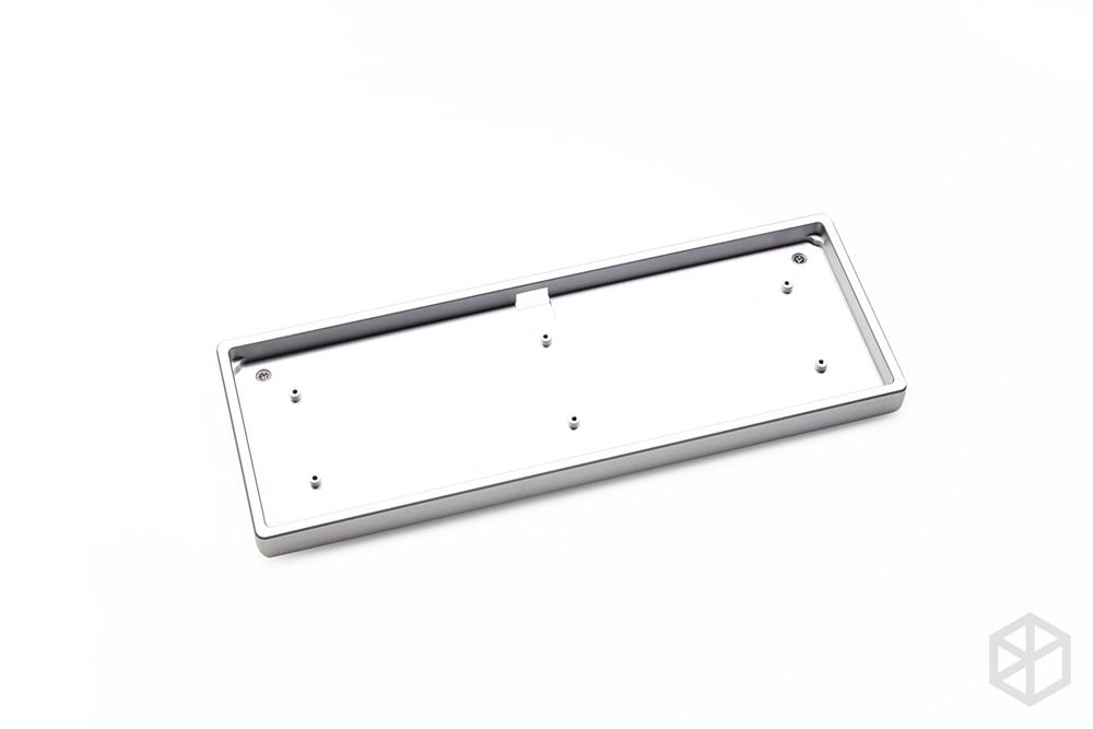 Anodized Aluminium flat case with metal feet for custom mechanical keyboard black siver grey colorway for daisy 40% mini Anodized Aluminium flat case with metal feet for custom mechanical keyboard black siver grey colorway for daisy 40% mini