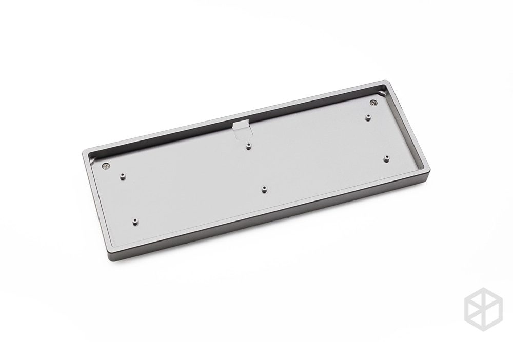 Anodized Aluminium flat case with metal feet for custom mechanical keyboard black siver grey colorway for daisy 40% mini Anodized Aluminium flat case with metal feet for custom mechanical keyboard black siver grey colorway for daisy 40% mini