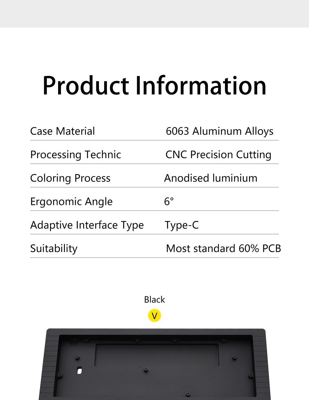 Poseidon PSD60 Defender Case Anodized Aluminium case for custom mechanical keyboard Black Silver Light Grey for gh60 xd60 xd64 Poseidon PSD60 Defender Case Anodized Aluminium case for custom mechanical keyboard Black Silver Light Grey for gh60 xd60 xd64