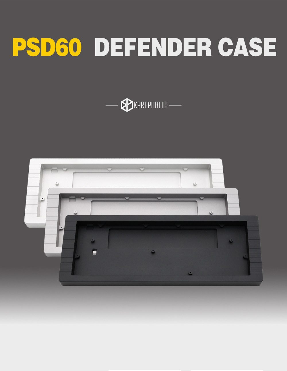 Poseidon PSD60 Defender Case Anodized Aluminium case for custom mechanical keyboard Black Silver Light Grey for gh60 xd60 xd64 Poseidon PSD60 Defender Case Anodized Aluminium case for custom mechanical keyboard Black Silver Light Grey for gh60 xd60 xd64
