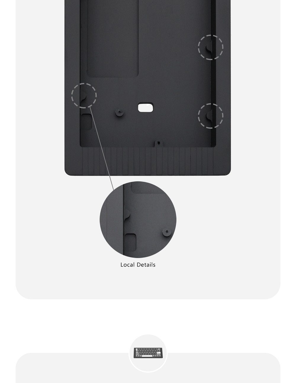 Poseidon PSD60 Defender Case Anodized Aluminium case for custom mechanical keyboard Black Silver Light Grey for gh60 xd60 xd64