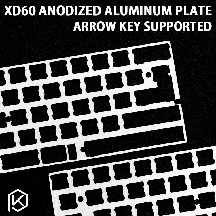 Anodized Aluminium 3 layers acclive angle case for custom mechanical keyboard black siver grey colorway for gh60 xd60 xd64 Anodized Aluminium 3 layers acclive angle case for custom mechanical keyboard black siver grey colorway for gh60 xd60 xd64