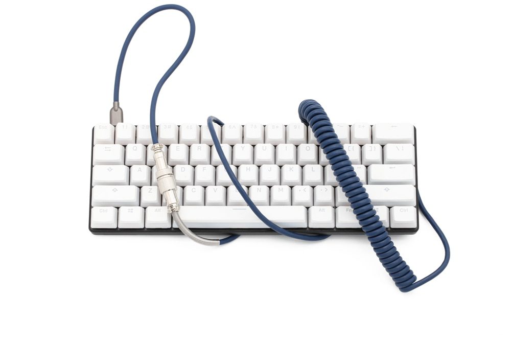 GKs Space Cable Aviator Dark Blue Custom usb c port coiled Cable wire for Mechanical Keyboard GH60 USB cable type c USB GKs Space Cable Aviator Dark Blue Custom usb c port coiled Cable wire for Mechanical Keyboard GH60 USB cable type c USB