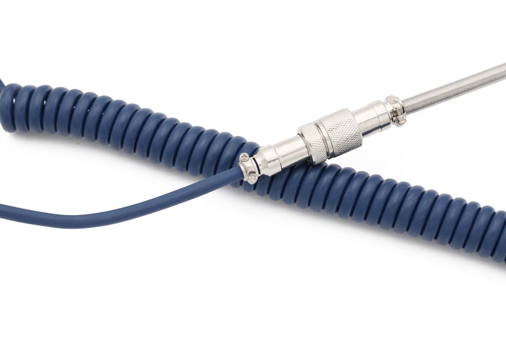 GKs Space Cable Aviator Dark Blue Custom usb c port coiled Cable wire for Mechanical Keyboard GH60 USB cable type c USB GKs Space Cable Aviator Dark Blue Custom usb c port coiled Cable wire for Mechanical Keyboard GH60 USB cable type c USB