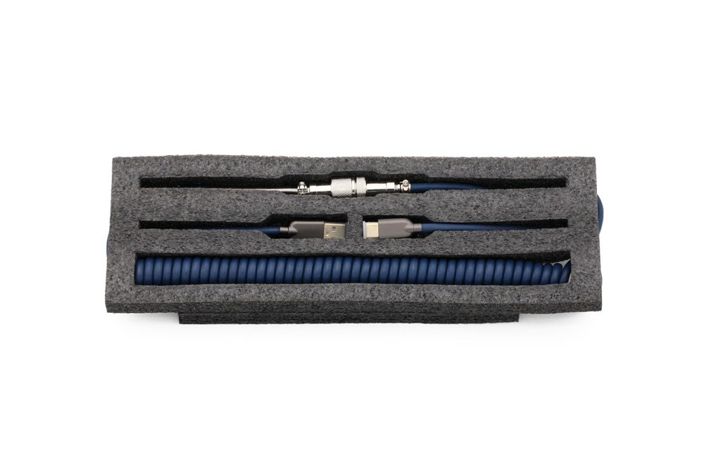 GKs Space Cable Aviator Dark Blue Custom usb c port coiled Cable wire for Mechanical Keyboard GH60 USB cable type c USB GKs Space Cable Aviator Dark Blue Custom usb c port coiled Cable wire for Mechanical Keyboard GH60 USB cable type c USB