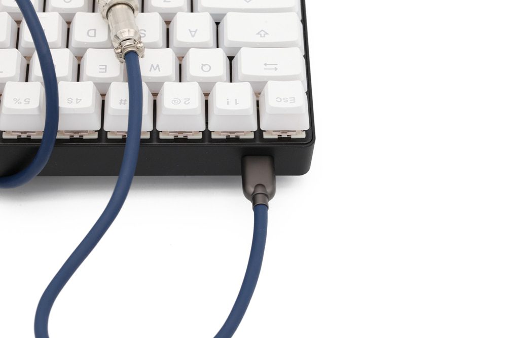 GKs Space Cable Aviator Dark Blue Custom usb c port coiled Cable wire for Mechanical Keyboard GH60 USB cable type c USB GKs Space Cable Aviator Dark Blue Custom usb c port coiled Cable wire for Mechanical Keyboard GH60 USB cable type c USB