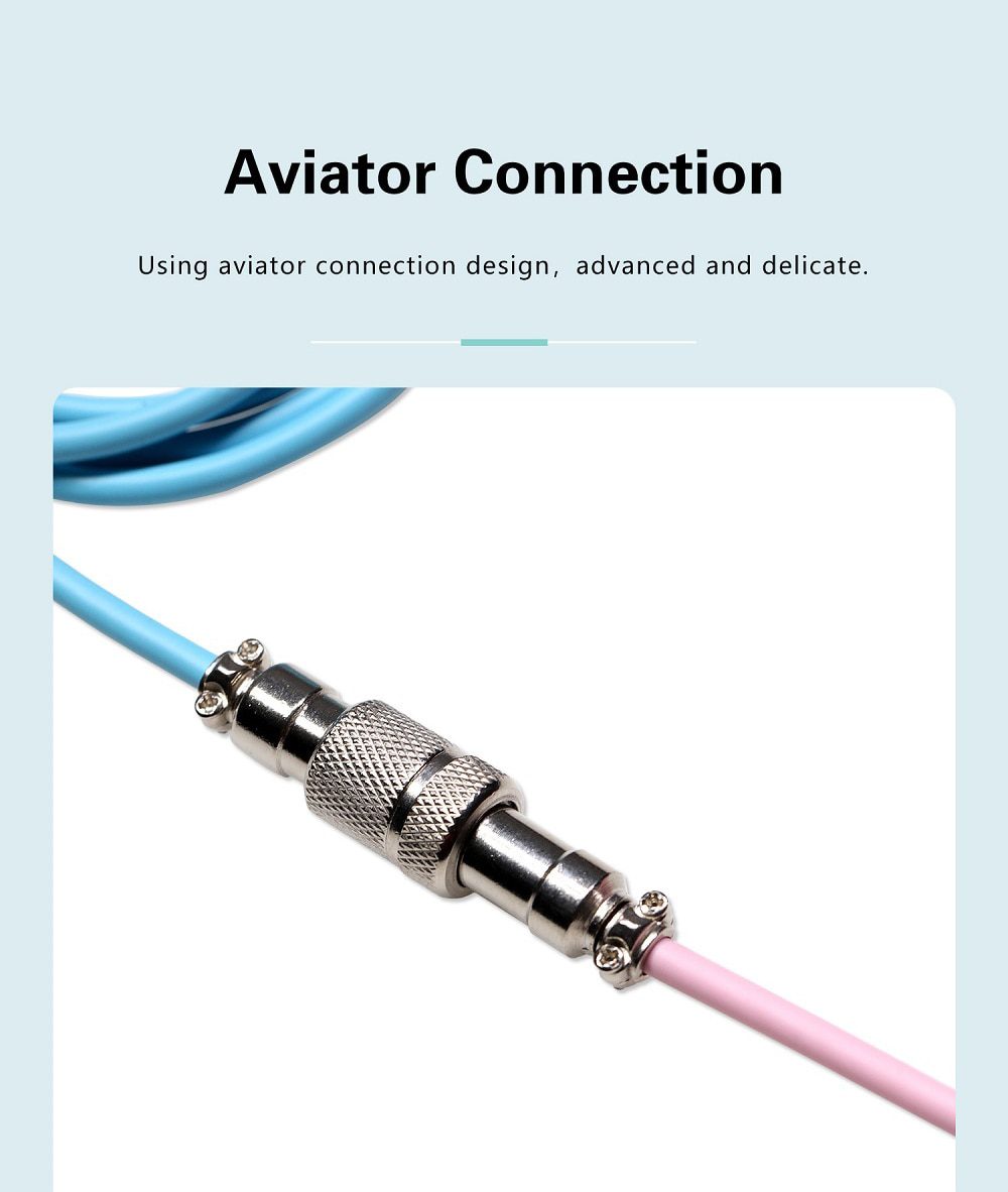 GKs Space Cable Aviator Custom usb c port coiled Cable wire for Mechanical Keyboard USB cable type c USB Blue Purple Red Black GKs Space Cable Aviator Custom usb c port coiled Cable wire for Mechanical Keyboard USB cable type c USB Blue Purple Red Black