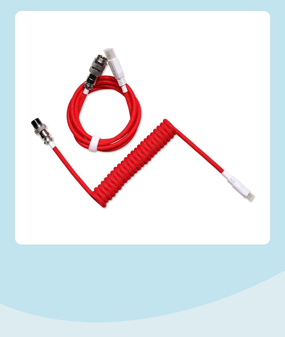 GKs Space Cable Aviator Custom usb c port coiled Cable wire for Mechanical Keyboard USB cable type c USB Blue Purple Red Black GKs Space Cable Aviator Custom usb c port coiled Cable wire for Mechanical Keyboard USB cable type c USB Blue Purple Red Black
