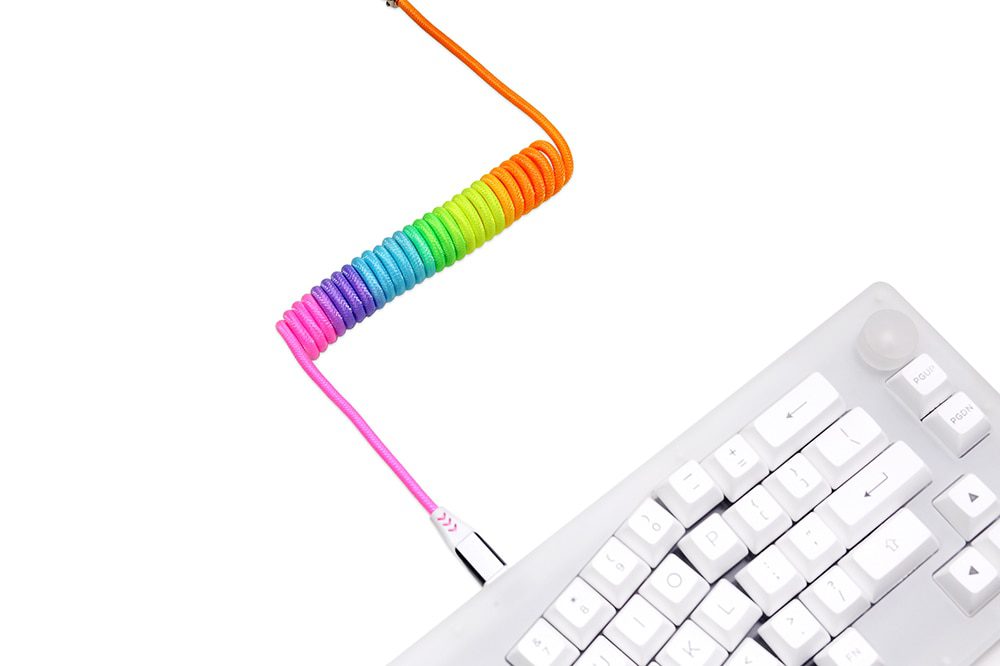 GKs Space Cable Aviator Custom usb c port coiled Cable wire for Mechanical Keyboard USB cable type c USB Blue Purple Red Black GKs Space Cable Aviator Custom usb c port coiled Cable wire for Mechanical Keyboard USB cable type c USB Blue Purple Red Black