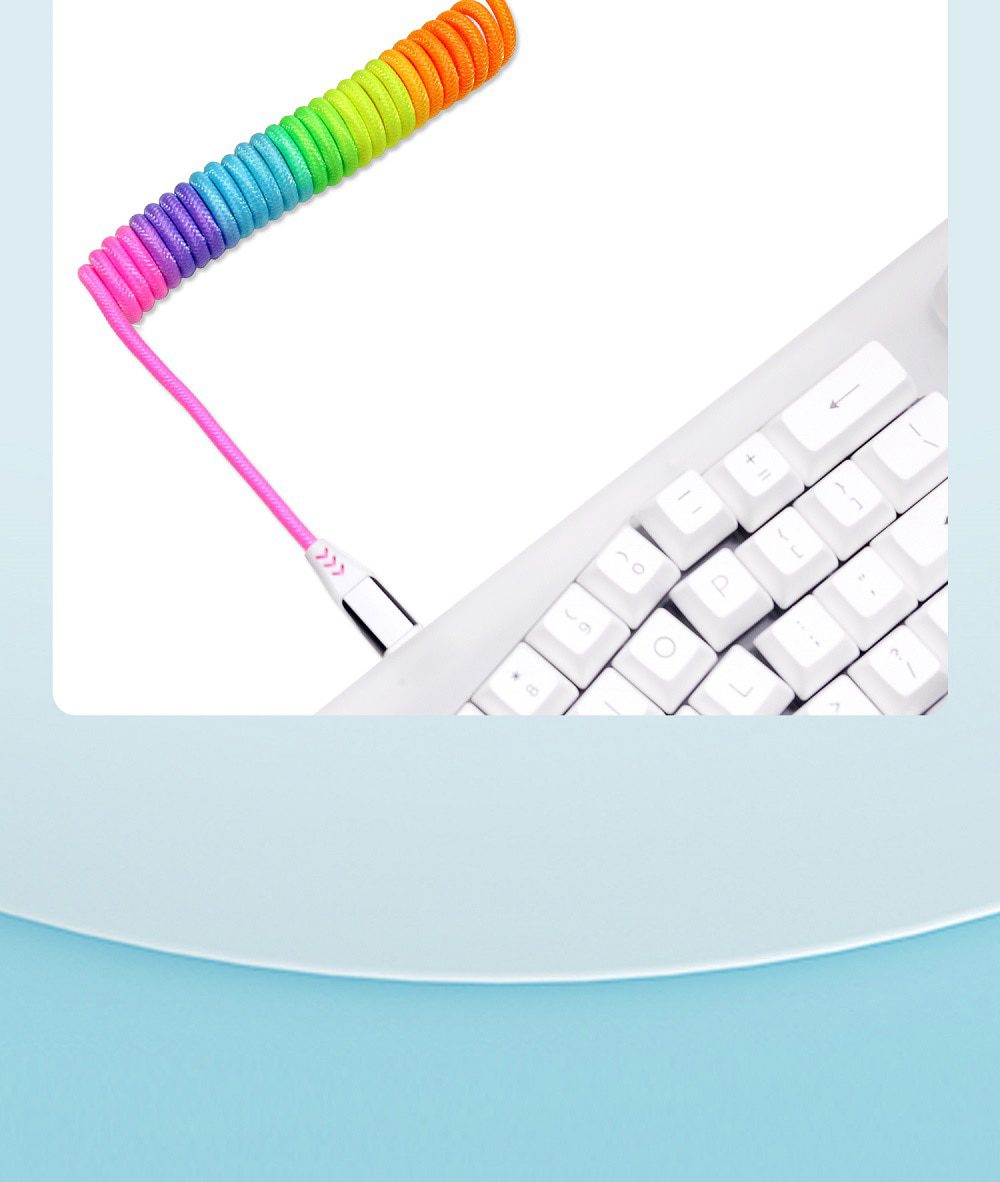 GKs Space Cable Aviator Custom usb c port coiled Cable wire for Mechanical Keyboard USB cable type c USB Blue Purple Red Black GKs Space Cable Aviator Custom usb c port coiled Cable wire for Mechanical Keyboard USB cable type c USB Blue Purple Red Black