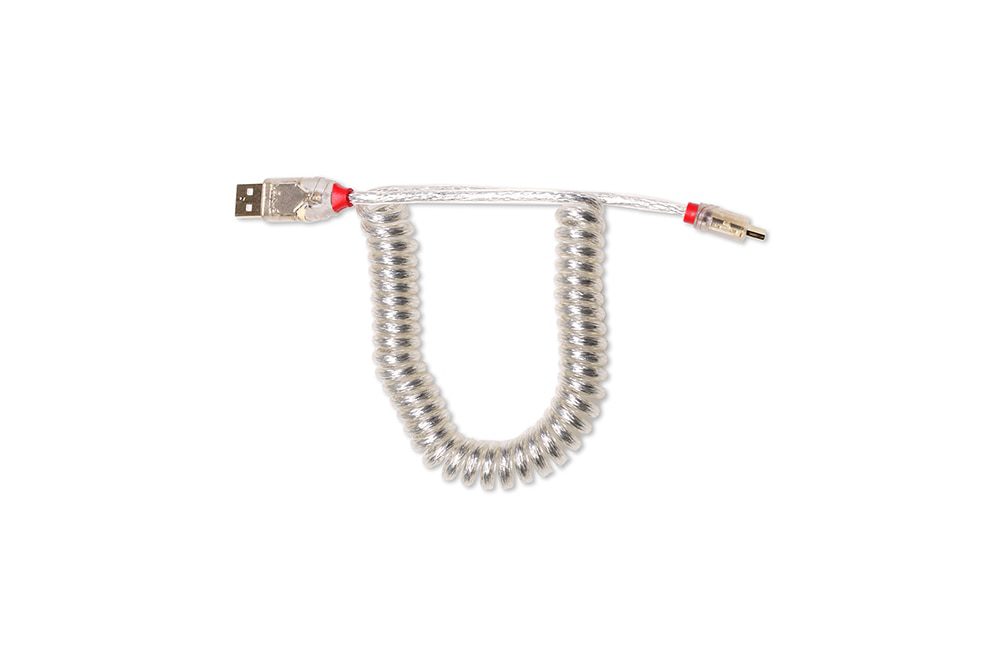 LINDY type c Cable wire Mechanical Keyboard Silver cable coiled cable gold plating usb a to usb c soft wire for detachable usb