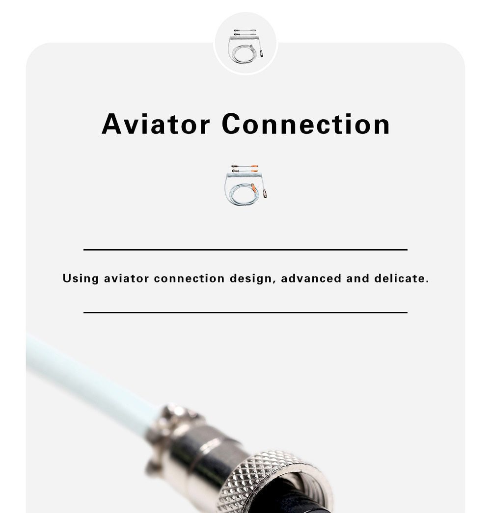 mStone Space Cable Aviator Custom usb c port mini port coiled Cable wire for Mechanical Keyboard USB cable type c USB Light Blue mStone Space Cable Aviator Custom usb c port mini port coiled Cable wire for Mechanical Keyboard USB cable type c USB Light Blue