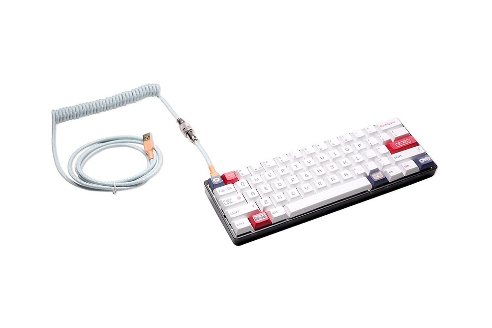 mStone Space Cable Aviator Custom usb c port mini port coiled Cable wire for Mechanical Keyboard USB cable type c USB Light Blue mStone Space Cable Aviator Custom usb c port mini port coiled Cable wire for Mechanical Keyboard USB cable type c USB Light Blue