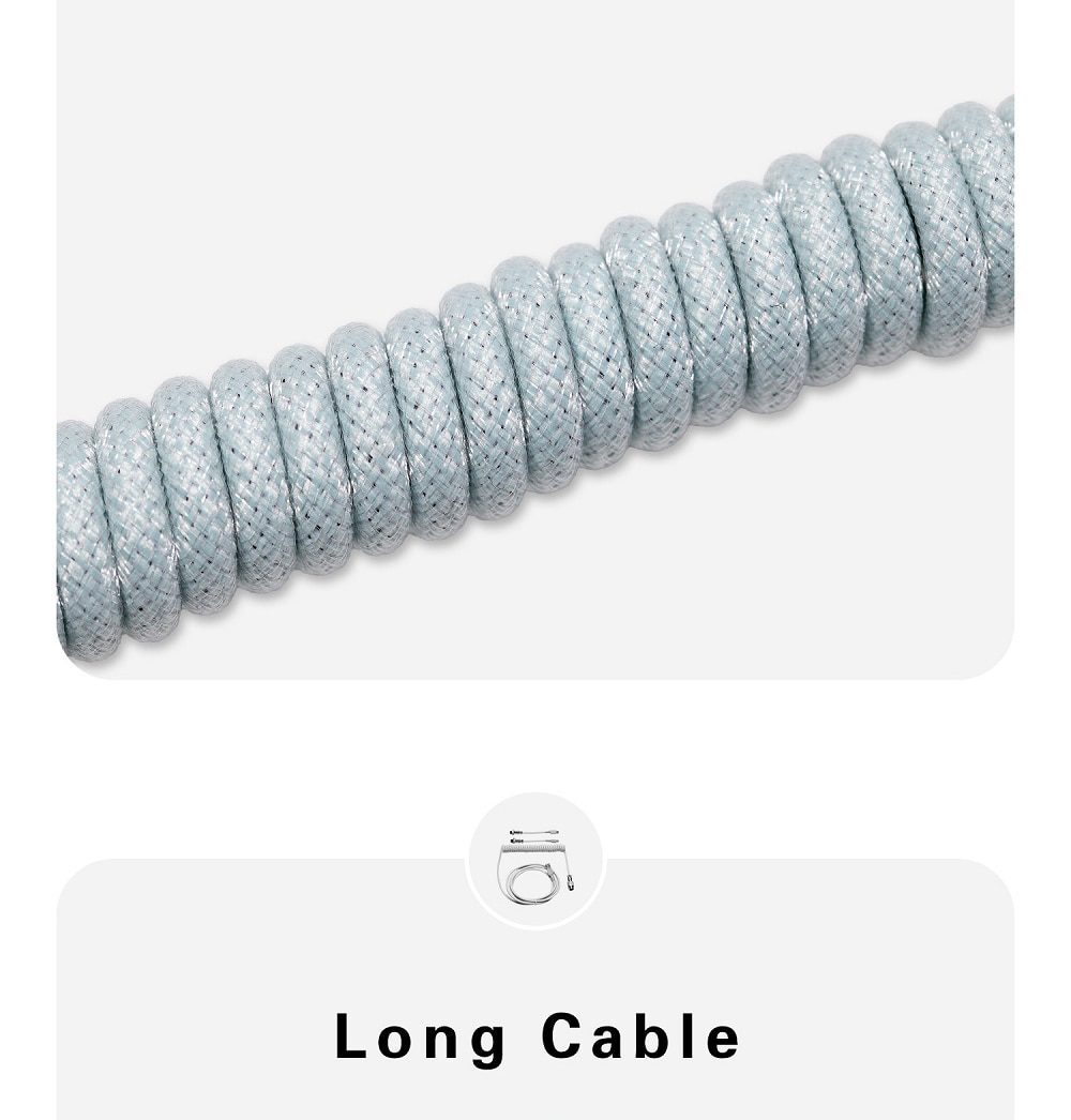 mStone Space Cable Aviator Custom usb c port mini port coiled Cable wire for Mechanical Keyboard USB cable type c USB Light Blue mStone Space Cable Aviator Custom usb c port mini port coiled Cable wire for Mechanical Keyboard USB cable type c USB Light Blue