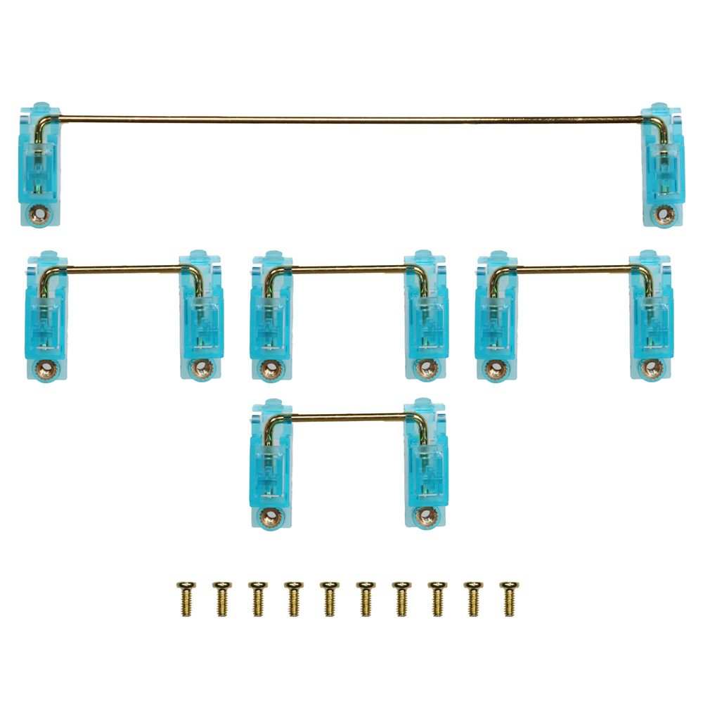 EGS Gold Transparent Plated Pcb screw in Stabilizer for Custom Mechanical Keyboard xd64 BM60 xd87 blue Yellow Red Cyan Purple EGS Gold Transparent Plated Pcb screw in Stabilizer for Custom Mechanical Keyboard xd64 BM60 xd87 blue Yellow Red Cyan Purple