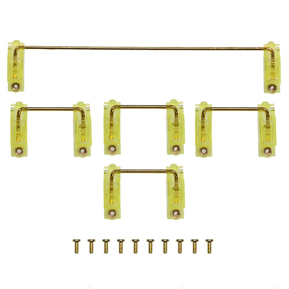 EGS Gold Transparent Plated Pcb screw in Stabilizer for Custom Mechanical Keyboard xd64 BM60 xd87 blue Yellow Red Cyan Purple EGS Gold Transparent Plated Pcb screw in Stabilizer for Custom Mechanical Keyboard xd64 BM60 xd87 blue Yellow Red Cyan Purple