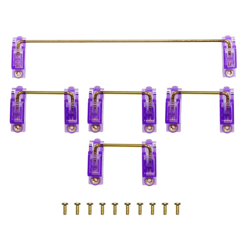 EGS Gold Transparent Plated Pcb screw in Stabilizer for Custom Mechanical Keyboard xd64 BM60 xd87 blue Yellow Red Cyan Purple EGS Gold Transparent Plated Pcb screw in Stabilizer for Custom Mechanical Keyboard xd64 BM60 xd87 blue Yellow Red Cyan Purple