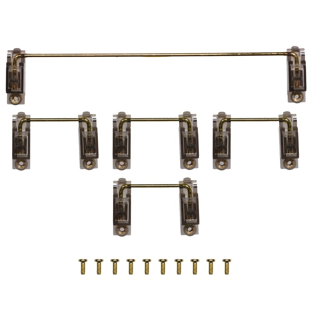 EGS Gold Transparent Plated Pcb screw in Stabilizer for Custom Mechanical Keyboard xd64 BM60 xd87 blue Yellow Red Cyan Purple EGS Gold Transparent Plated Pcb screw in Stabilizer for Custom Mechanical Keyboard xd64 BM60 xd87 blue Yellow Red Cyan Purple