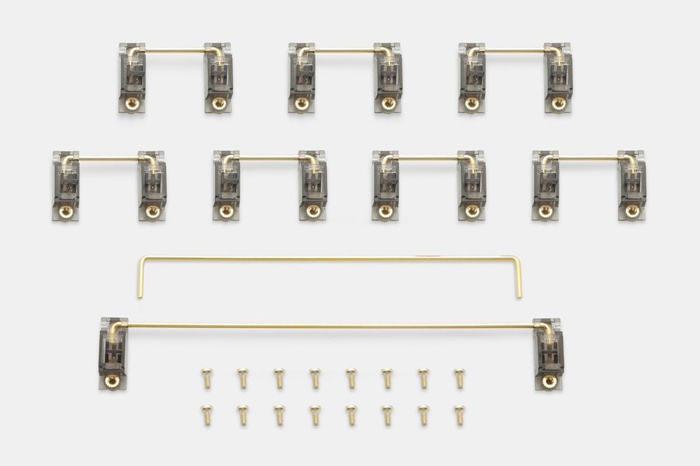 Everglide V2 Transparent Gold Plated Pcb screw in Stabilizer for Custom Mechanical Keyboard gh60 xd64 xd84 6.25x 2x xd96 xd87 Everglide V2 Transparent Gold Plated Pcb screw in Stabilizer for Custom Mechanical Keyboard gh60 xd64 xd84 6.25x 2x xd96 xd87