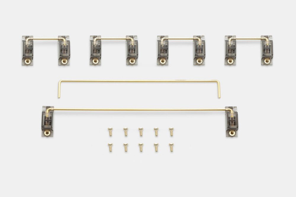 Everglide V2 Transparent Gold Plated Pcb screw in Stabilizer for Custom Mechanical Keyboard gh60 xd64 xd84 6.25x 2x xd96 xd87 Everglide V2 Transparent Gold Plated Pcb screw in Stabilizer for Custom Mechanical Keyboard gh60 xd64 xd84 6.25x 2x xd96 xd87