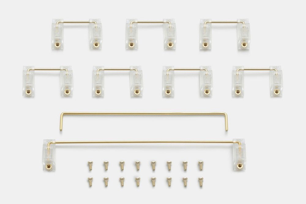 Everglide V2 Transparent Gold Plated Pcb screw in Stabilizer for Custom Mechanical Keyboard gh60 xd64 xd84 6.25x 2x xd96 xd87 Everglide V2 Transparent Gold Plated Pcb screw in Stabilizer for Custom Mechanical Keyboard gh60 xd64 xd84 6.25x 2x xd96 xd87