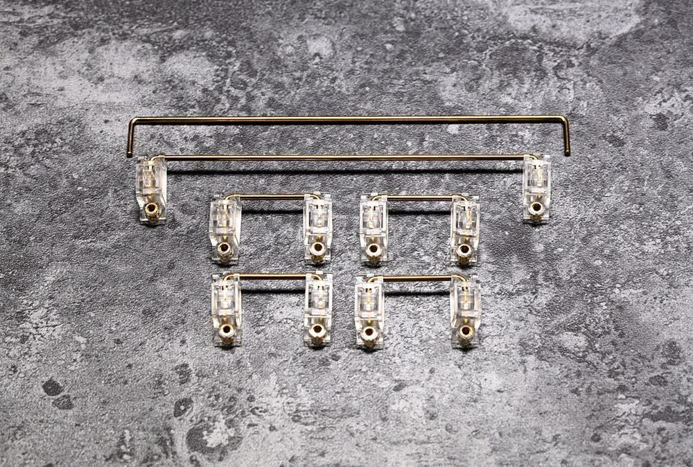 Everglide Transparent Gold Plated Pcb screw in Stabilizer for Custom Mechanical Keyboard gh60 xd64 xd84 6.25x 2x 7x xd96 xd87 Everglide Transparent Gold Plated Pcb screw in Stabilizer for Custom Mechanical Keyboard gh60 xd64 xd84 6.25x 2x 7x xd96 xd87