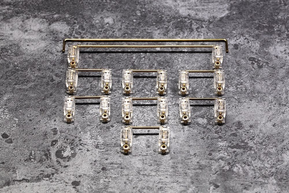 Everglide Transparent Gold Plated Pcb screw in Stabilizer for Custom Mechanical Keyboard gh60 xd64 xd84 6.25x 2x 7x xd96 xd87 Everglide Transparent Gold Plated Pcb screw in Stabilizer for Custom Mechanical Keyboard gh60 xd64 xd84 6.25x 2x 7x xd96 xd87