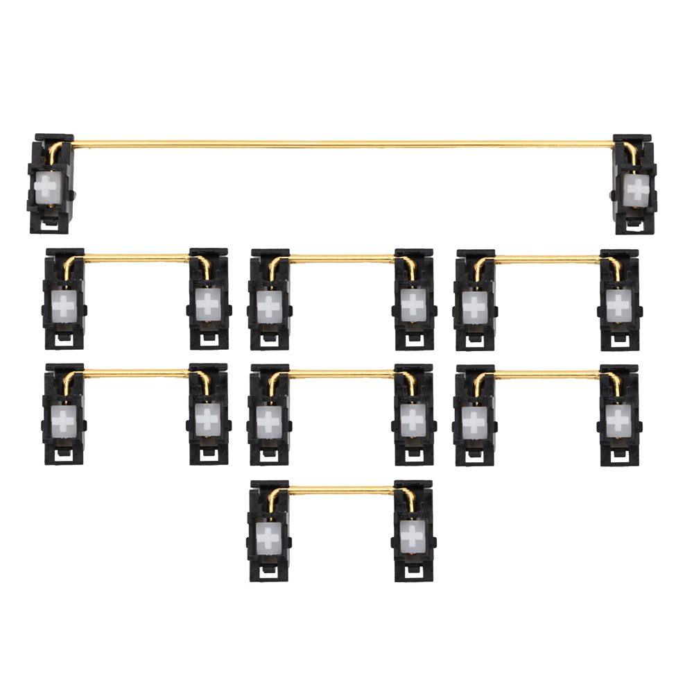 Everglide Panda Black White Gold Plated Plate Mounted Stabilizer for Custom Mechanical Keyboard Plate YC66 Zeeyoo 68 YC96 Womier