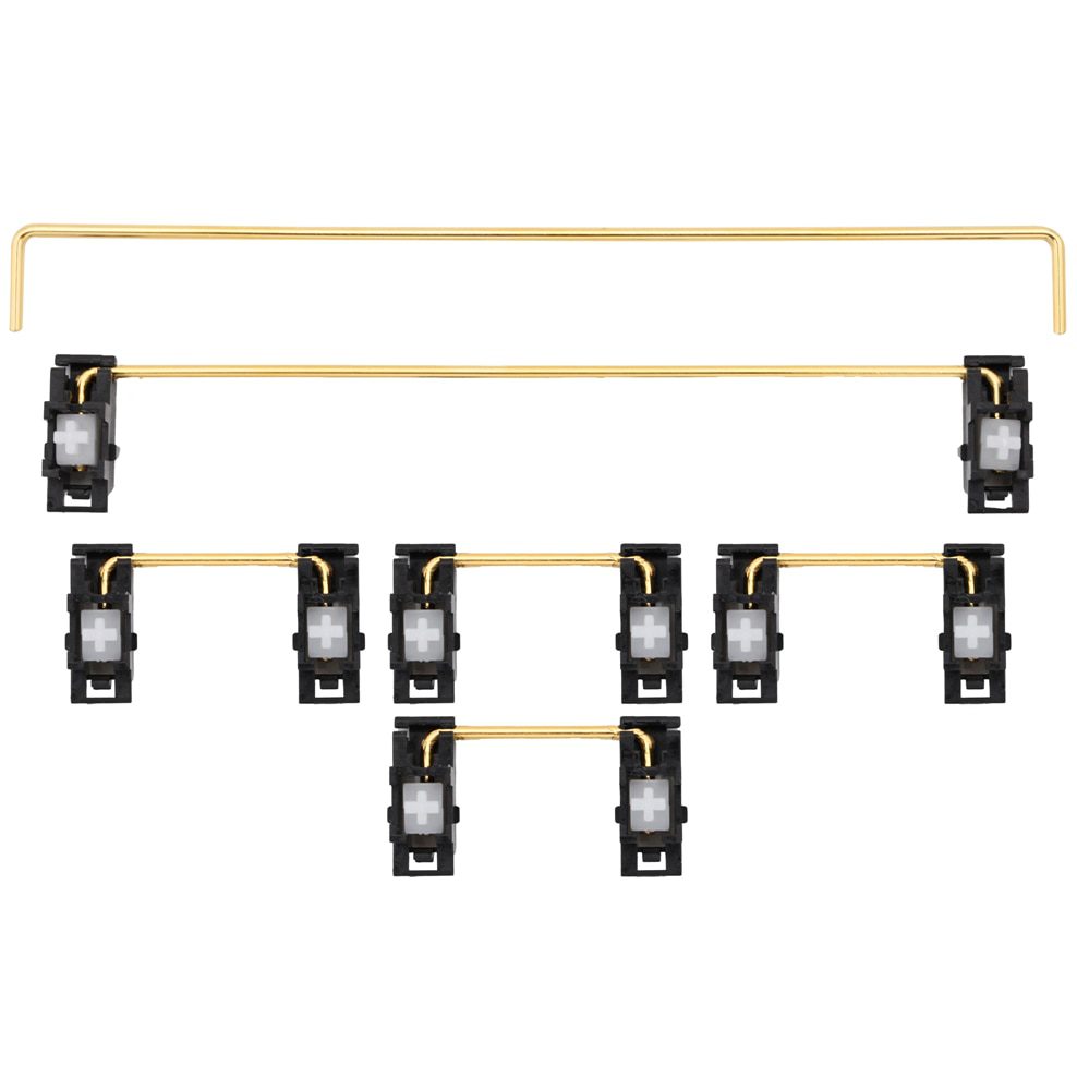 Everglide Panda Black White Gold Plated Plate Mounted Stabilizer for Custom Mechanical Keyboard Plate YC66 Zeeyoo 68 YC96 Womier