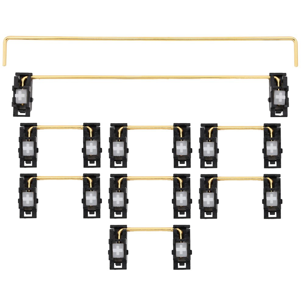 Everglide Panda Black White Gold Plated Plate Mounted Stabilizer for Custom Mechanical Keyboard Plate YC66 Zeeyoo 68 YC96 Womier Everglide Panda Black White Gold Plated Plate Mounted Stabilizer for Custom Mechanical Keyboard Plate YC66 Zeeyoo 68 YC96 Womier