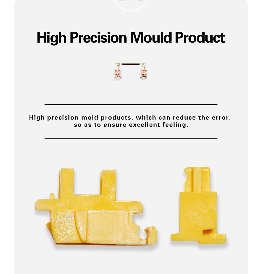 Sadan Plate Mounted Stabilizer for Custom Mechanical Keyboard YC66 Zeeyoo 68 YC96 Womier XS87 holy panda colorway yellow red Sadan Plate Mounted Stabilizer for Custom Mechanical Keyboard YC66 Zeeyoo 68 YC96 Womier XS87 holy panda colorway yellow red